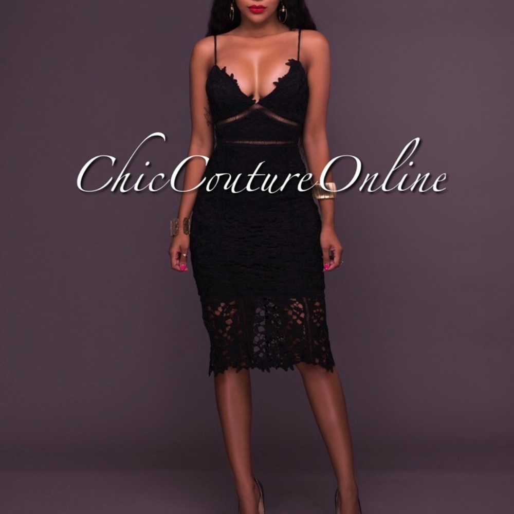 Sexy black lace dress!